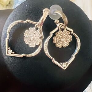 Brighton Gold Floral Earrings with Intricate Design